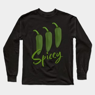 Green Jalapeno Spicey Long Sleeve T-Shirt